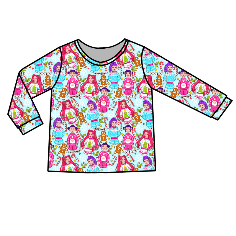 Holiday Pop Ruby Adult Long Sleeve Shirt - Bamboo - Pre Order - Christmas Special
