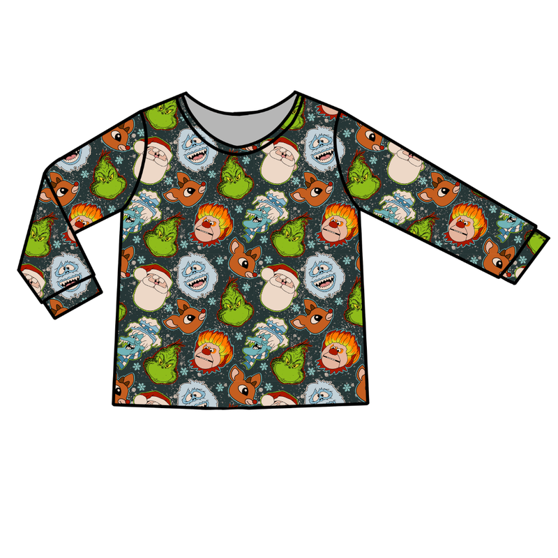 Classic Christmas Mischief Ruby Adult Long Sleeve Shirt - Bamboo - Pre Order - Christmas Special