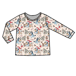 Heeler Holiday Ruby Adult Long Sleeve Shirt - Bamboo - Pre Order - Christmas Special