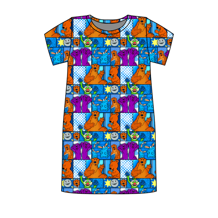 House of Blue Poppy Oversized Sleep Shirt Bamboo - Pre Order