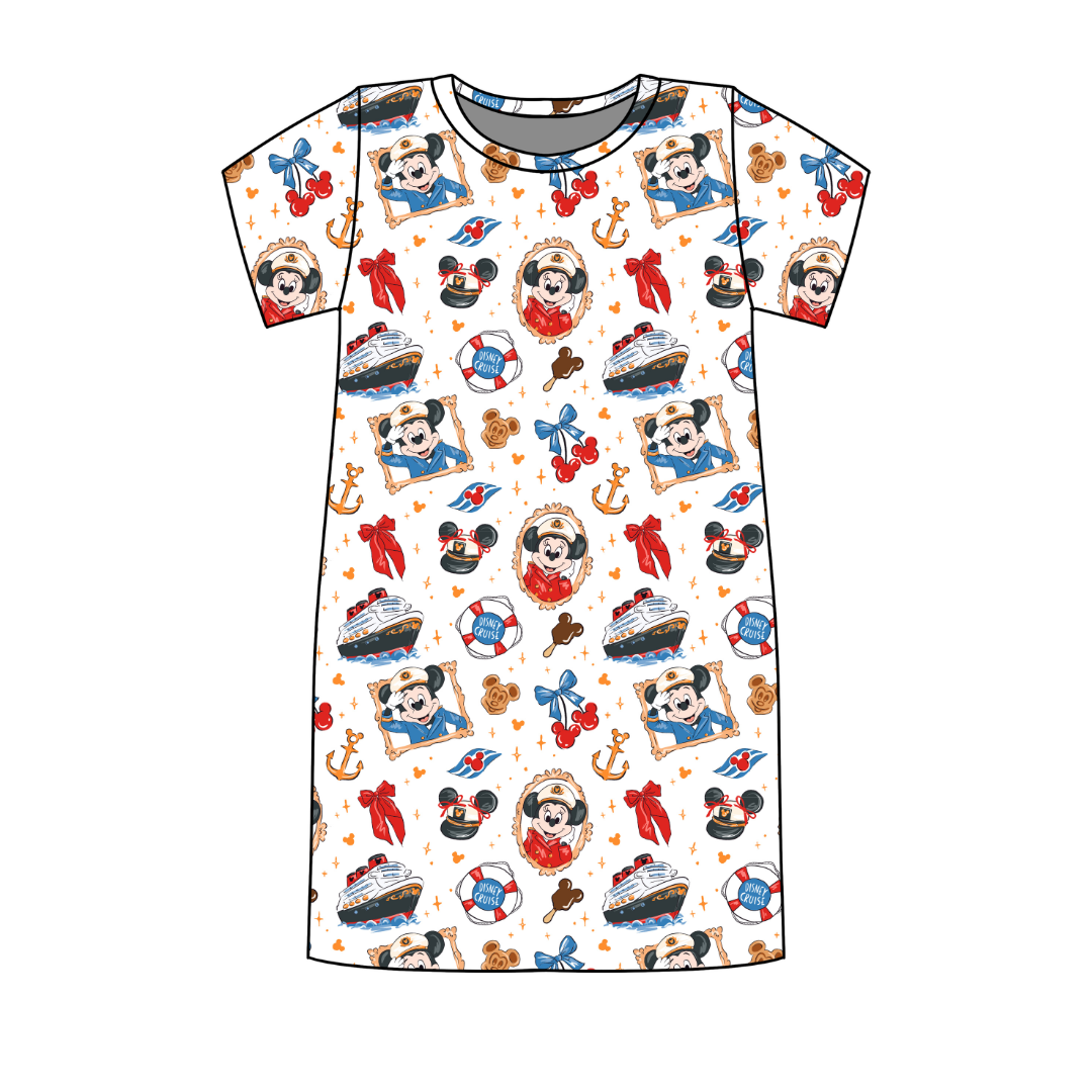 Crusin' Poppy Oversized Sleep Shirt Bamboo - Pre Order