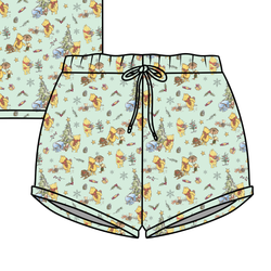 Woodland Christmas Wishes Jazzy Adult Shorts - Bamboo - Pre Order - Christmas Special