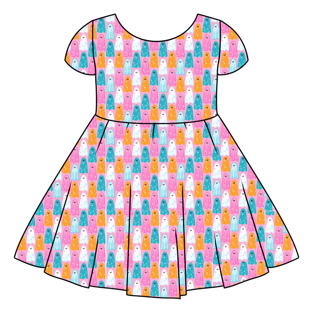 LETS GO GHOULS - Honey Girl's Twirl Dress Bamboo - PRE ORDER