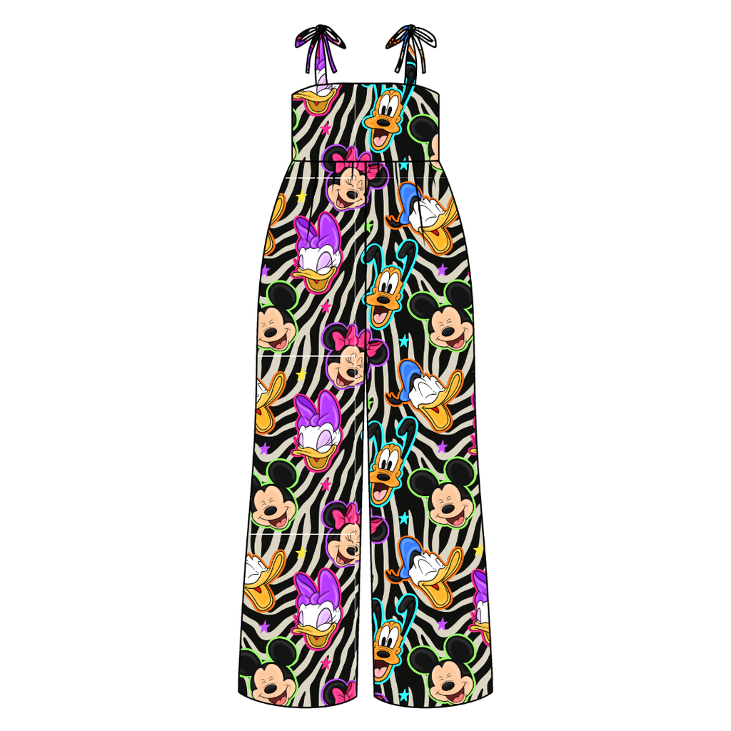 Throwback Crew Rene Adult Shoulder Tie Jumpsuit Bamboo - Pre Order