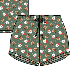 Sleigh Bell Dreams Jazzy Adult Shorts - Bamboo - Pre Order - Christmas Special