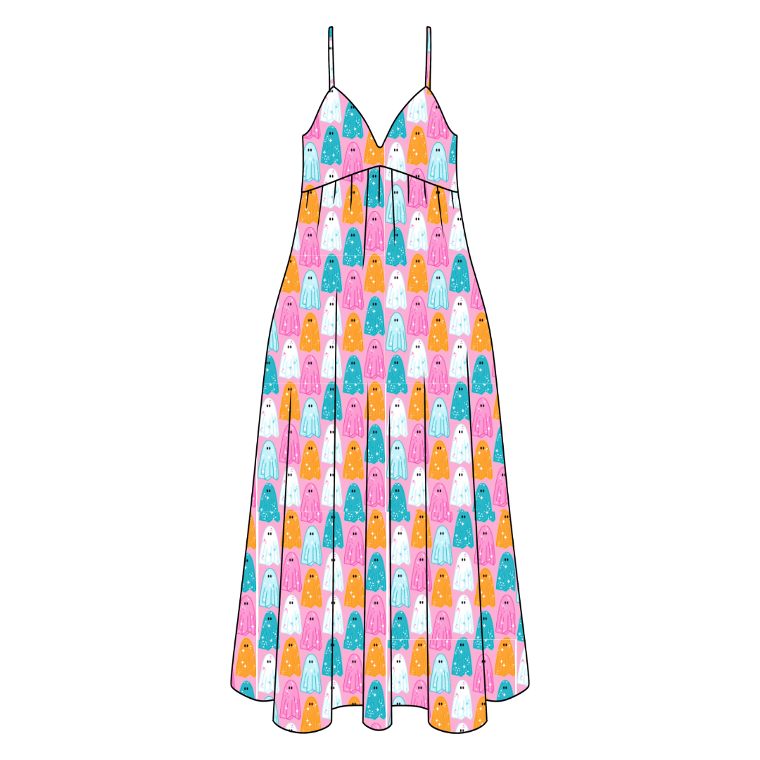 Lets Go Ghouls Harper Women's Low Back Dress Bamboo - Pre Order
