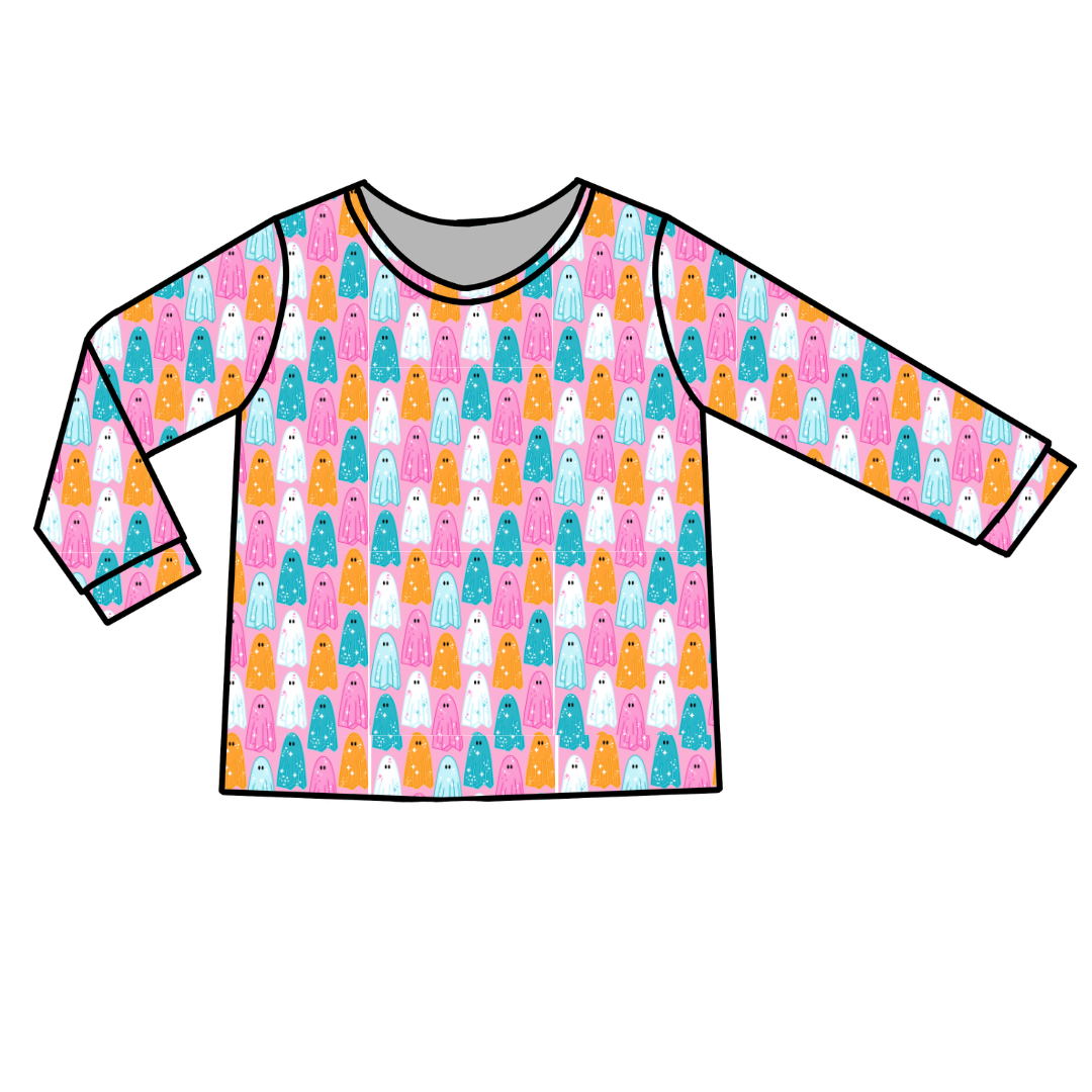 Lets Go Ghouls - Ruby Long Sleeve Bamboo Shirt - Pre Order