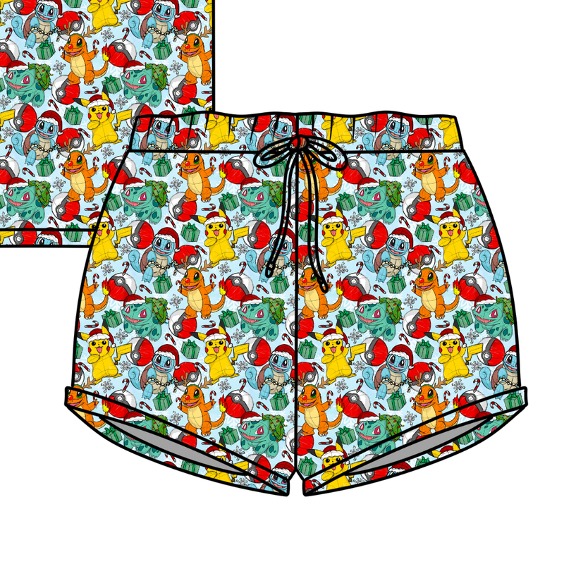 Gotta Catch Christmas Jazzy Adult Shorts - Bamboo - Pre Order - Christmas Special
