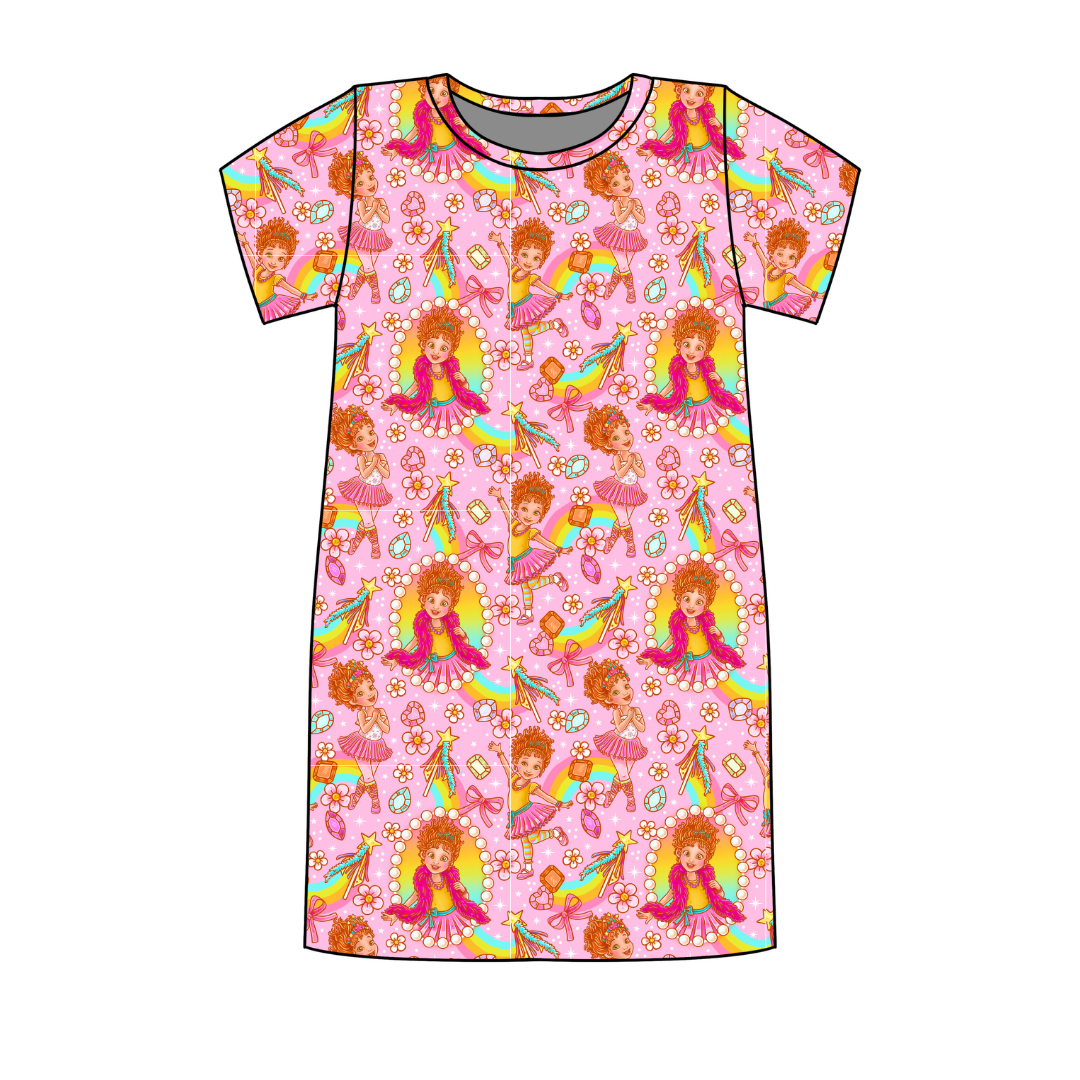 Fancy Schmancy Poppy Oversized Sleep Shirt Bamboo - Pre Order