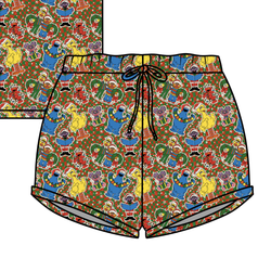 Merry Street Friends Jazzy Adult Shorts - Bamboo - Pre Order - Christmas Special