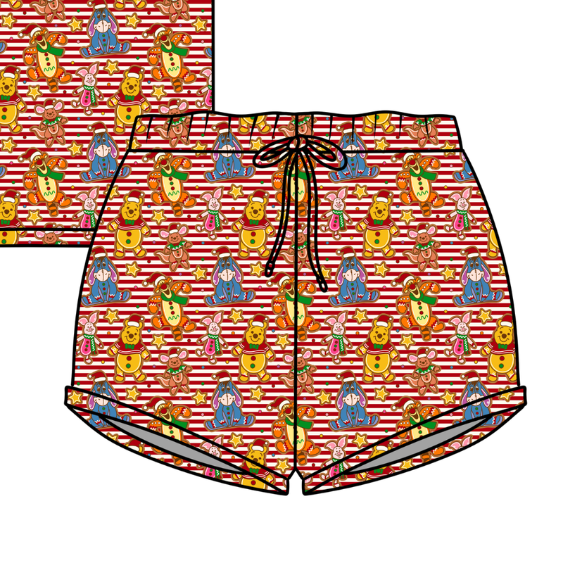 Hunny Acre Cookies Jazzy Adult Shorts - Bamboo - Pre Order - Christmas Special