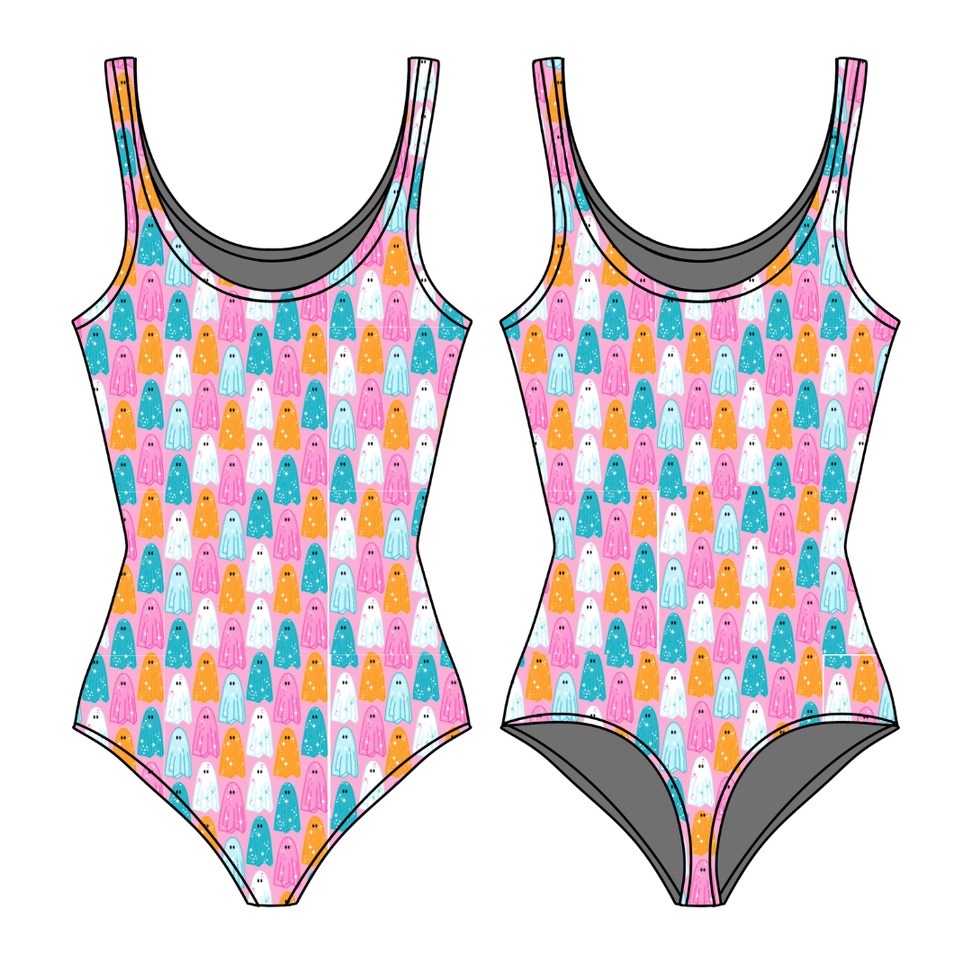 Lets Go Ghouls Sapphire Women's Bamboo Leotard - Pre Order