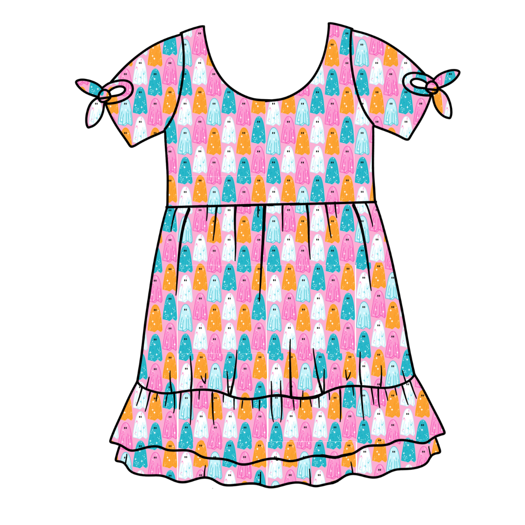 Lets Go Ghouls - Serenity Short Sleeve Lounge Dress - PRE ORDER