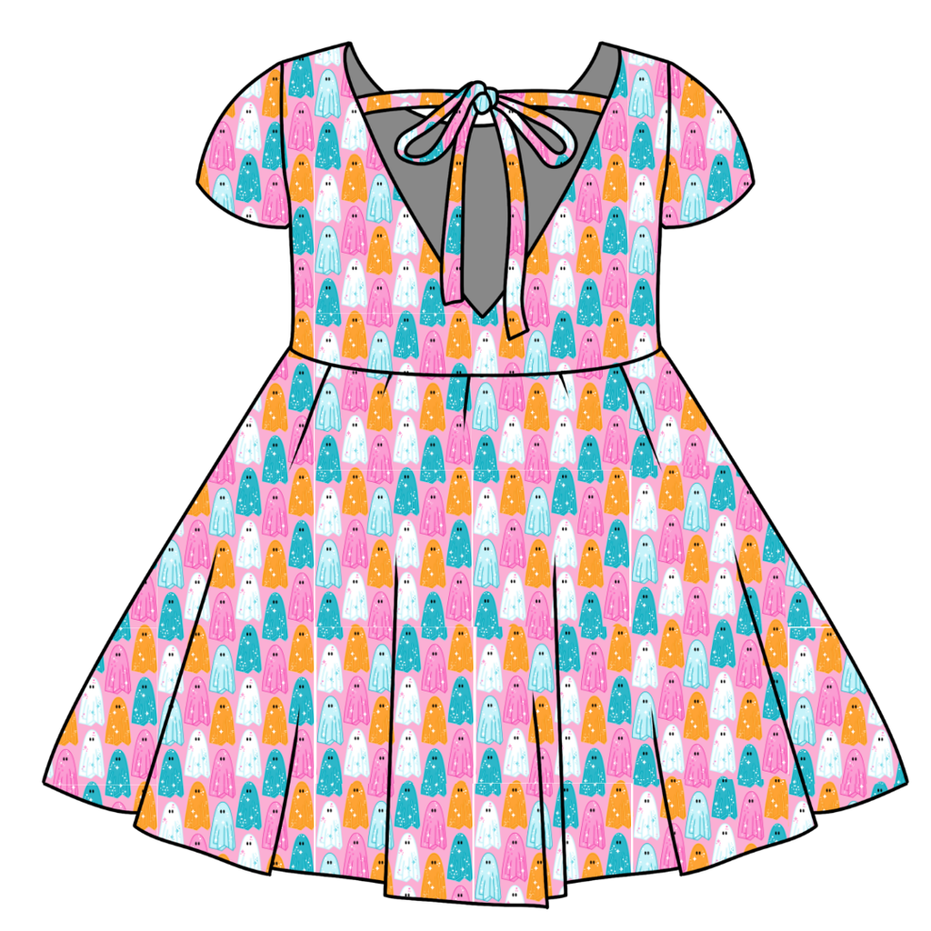LETS GO GHOULS - Honey Girl's Twirl Dress Bamboo - PRE ORDER