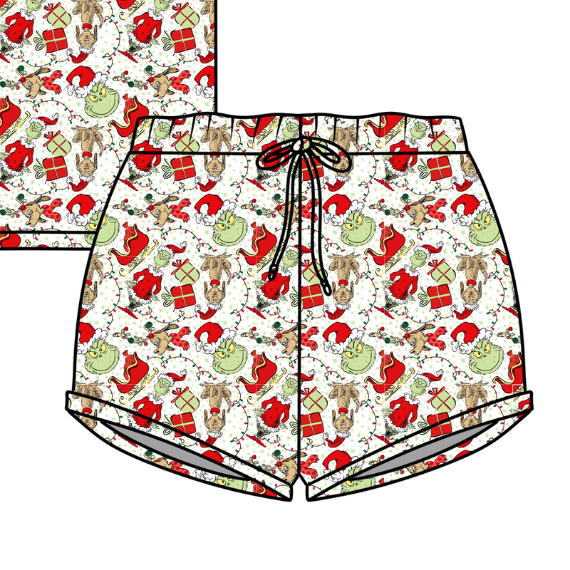 Mistle Toe & Mischief Jazzy Adult Shorts - Bamboo - Pre Order - Christmas Special