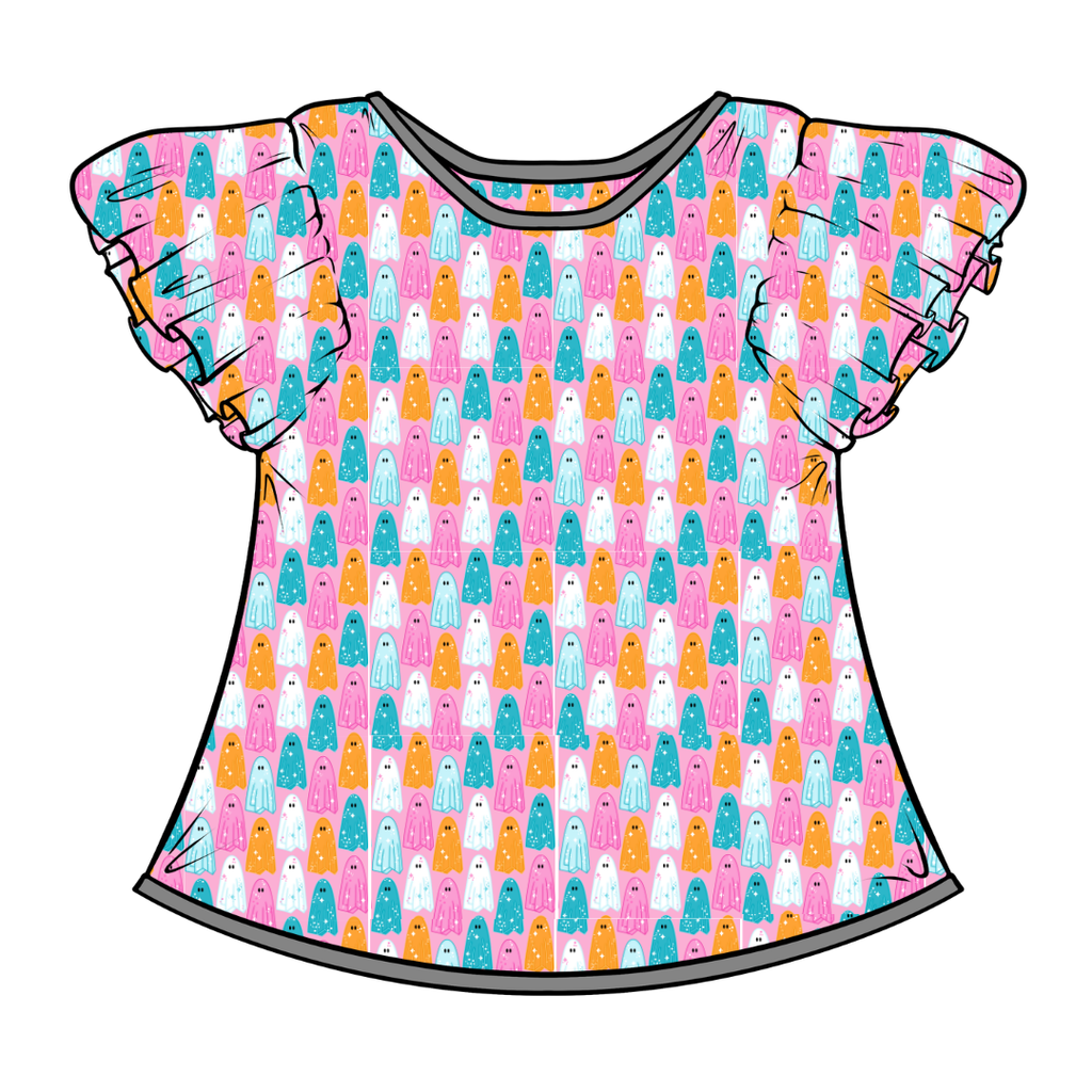 Lets Go Ghouls Moon Short Sleeve Flutter Bamboo Shirt - PRE ORDER