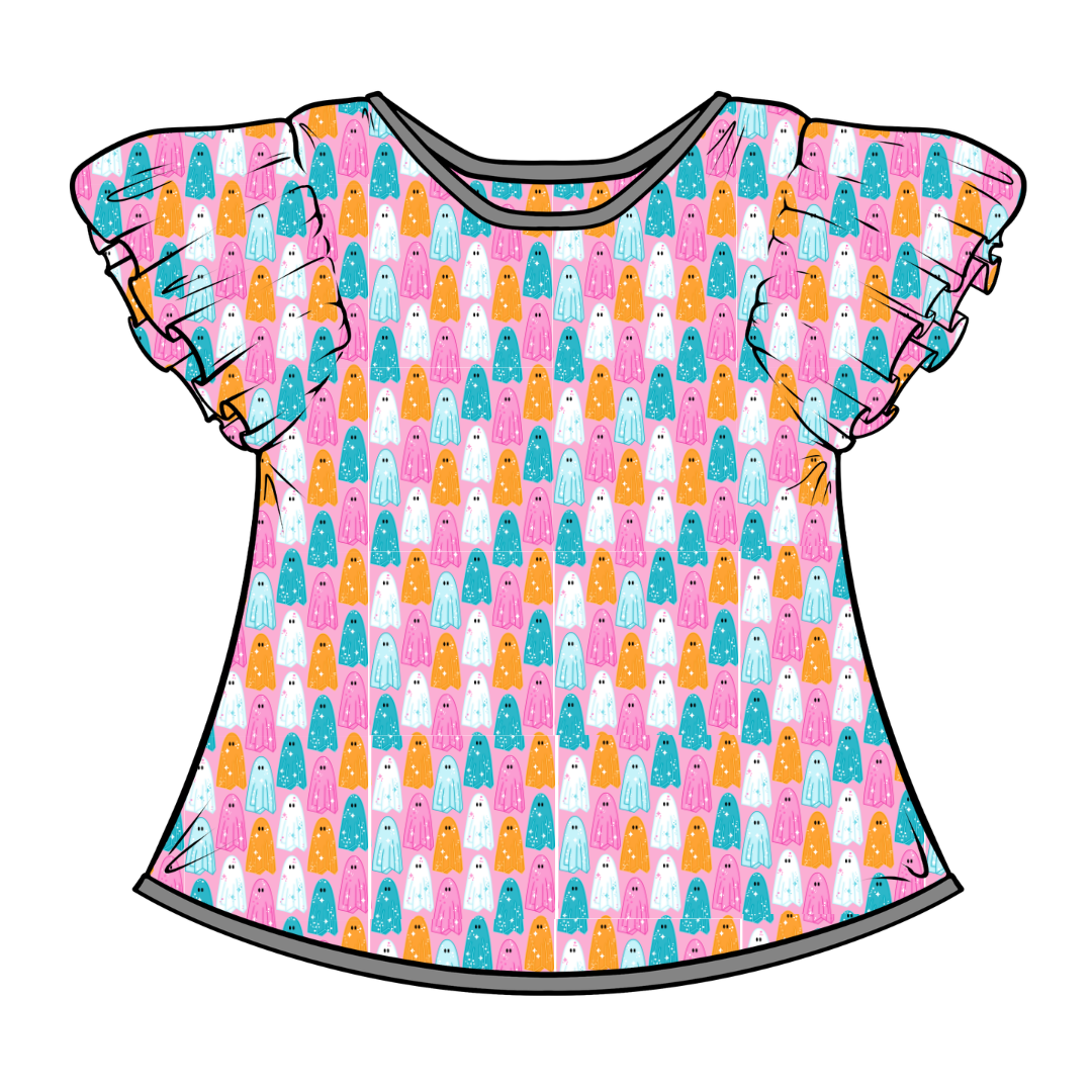 Lets Go Ghouls Moon Short Sleeve Flutter Bamboo Shirt - PRE ORDER