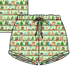 Holiday Hide & Seek Jazzy Adult Shorts - Bamboo - Pre Order - Christmas Special