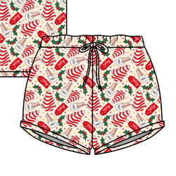 Tree Cakes Jazzy Adult Shorts - Bamboo - Pre Order - Christmas Special