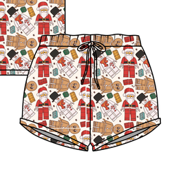 Building Christmas Memories Jazzy Adult Shorts - Bamboo - Pre Order - Christmas Special
