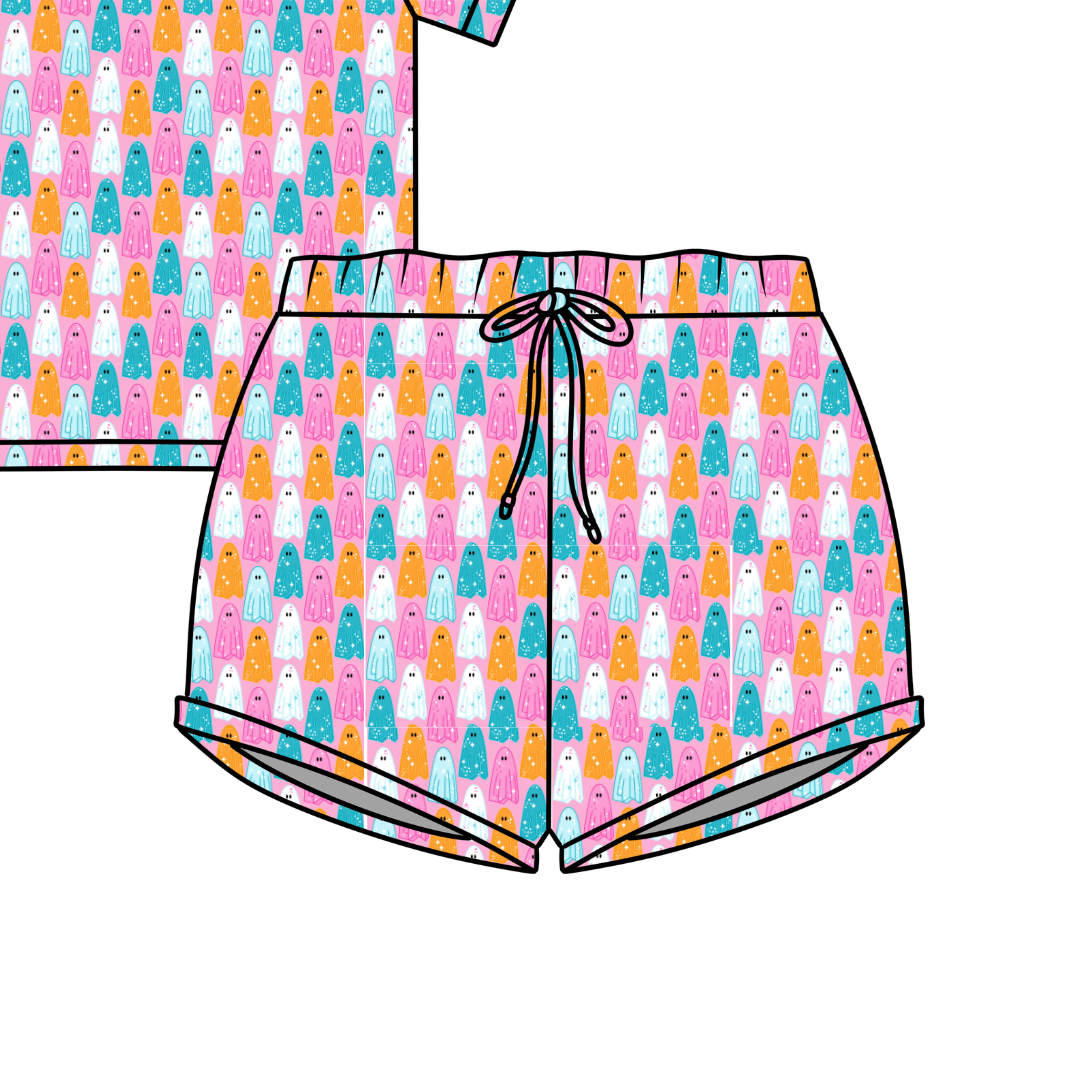 Lets Go Ghouls Jazzy Adult Pajama Bamboo Shorts - Pre Order