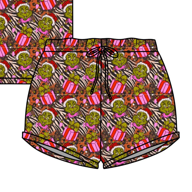 Pretty Mean Christmas Jazzy Adult Shorts - Bamboo - Pre Order - Christmas Special