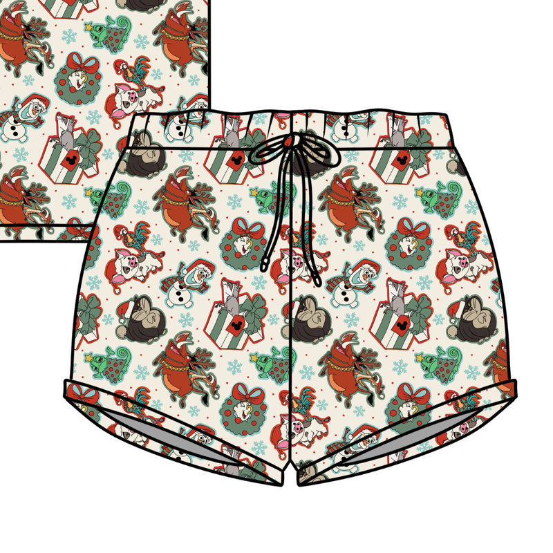 Christmas Sidekicks Jazzy Adult Shorts - Bamboo - Pre Order - Christmas Special