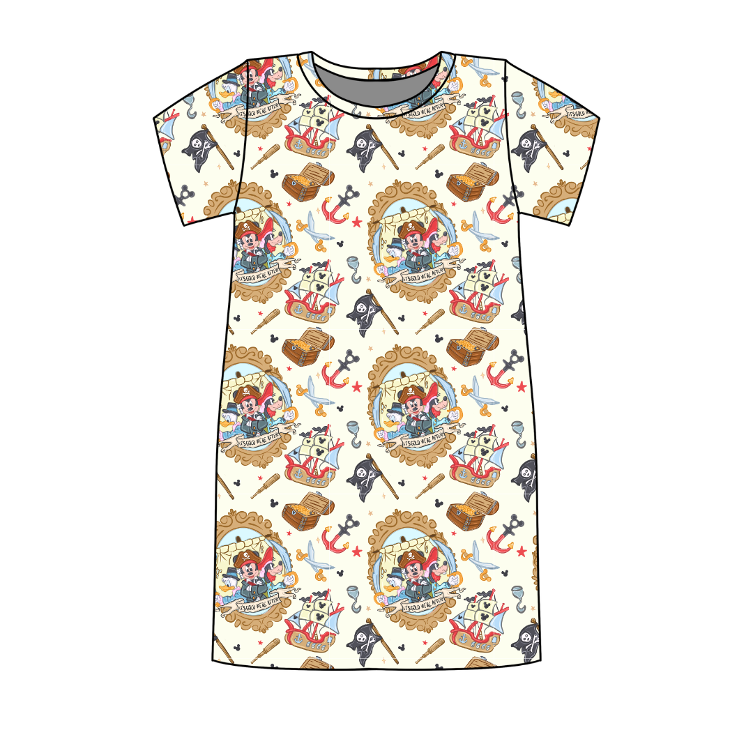 Ahoy, Matey! Poppy Oversized Sleep Shirt Bamboo - Pre Order