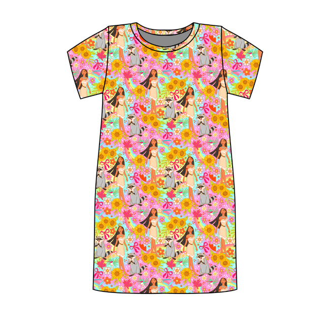 Wild & Free Poppy Oversized Sleep Shirt Bamboo - Pre Order
