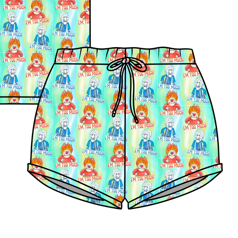 Too Much Christmas Jazzy Adult Shorts - Bamboo - Pre Order - Christmas Special