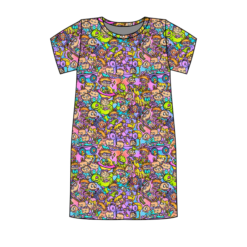 90's Playdate Poppy Oversized Sleep Shirt Bamboo - Pre Order