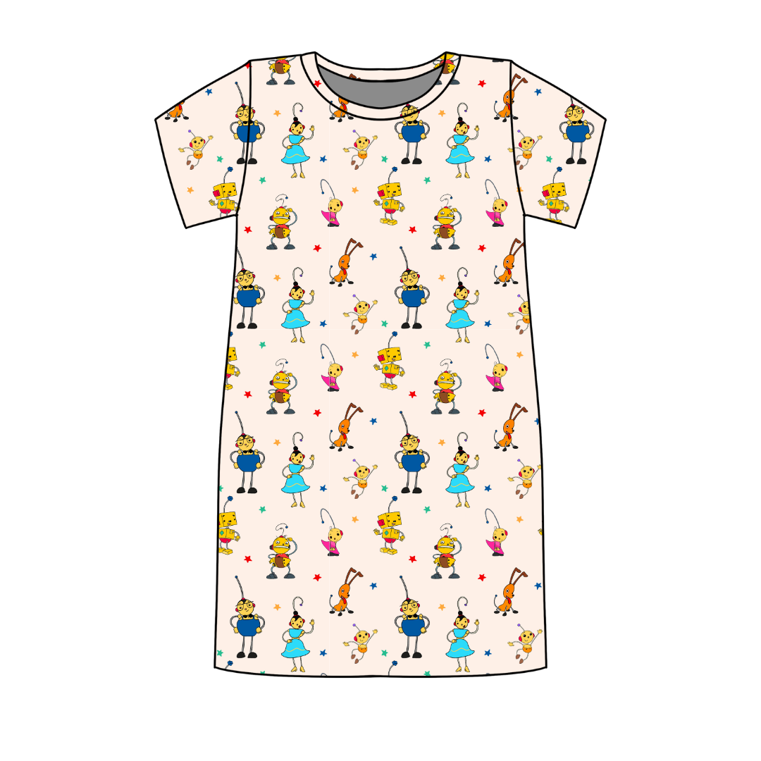 Playtime Pals Poppy Oversized Sleep Shirt Bamboo - Pre Order