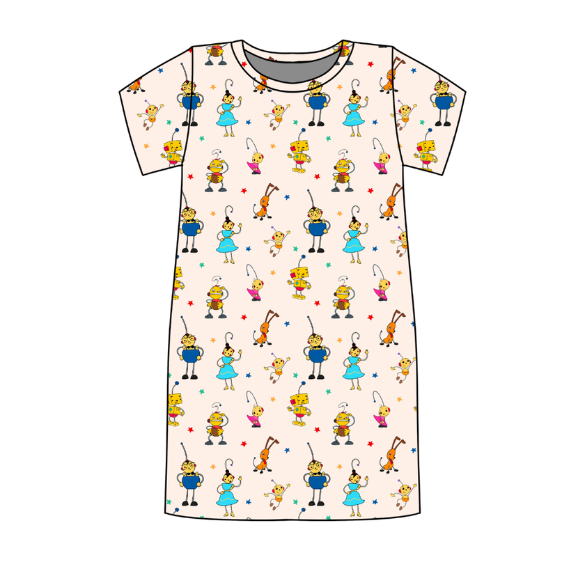 Playtime Pals Poppy Oversized Sleep Shirt Bamboo - Pre Order