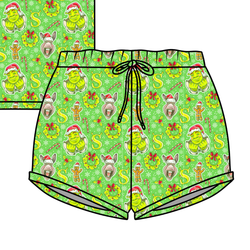 Swamp Bells Jazzy Adult Shorts - Bamboo - Pre Order - Christmas Special