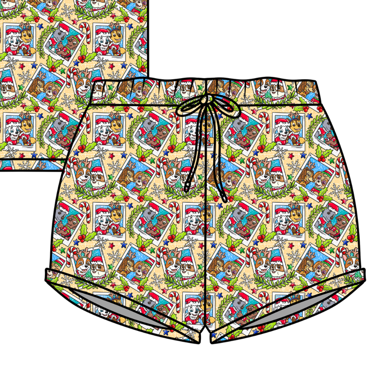 Paws & Claus Jazzy Adult Shorts - Bamboo - Pre Order - Christmas Special