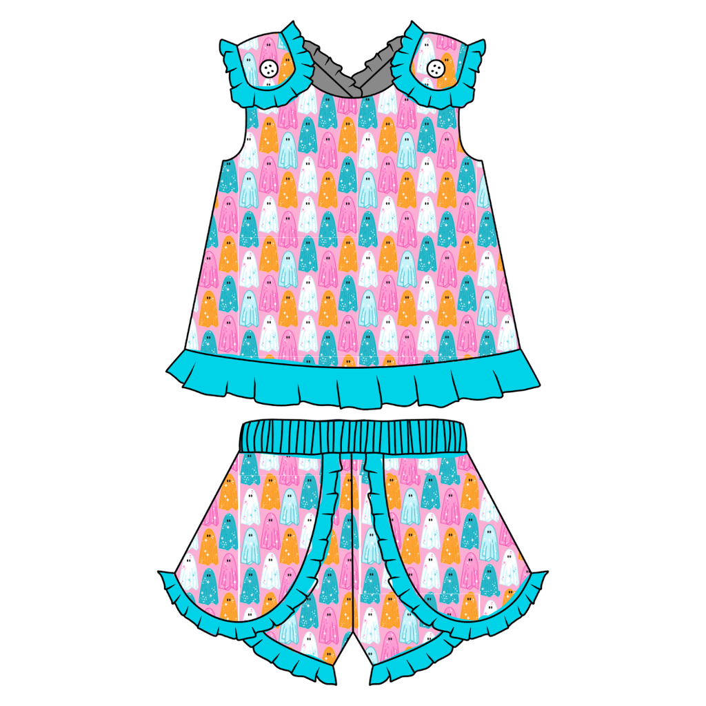Lets Go Ghouls - Evie Tulip Short Set Knit - PRE ORDER