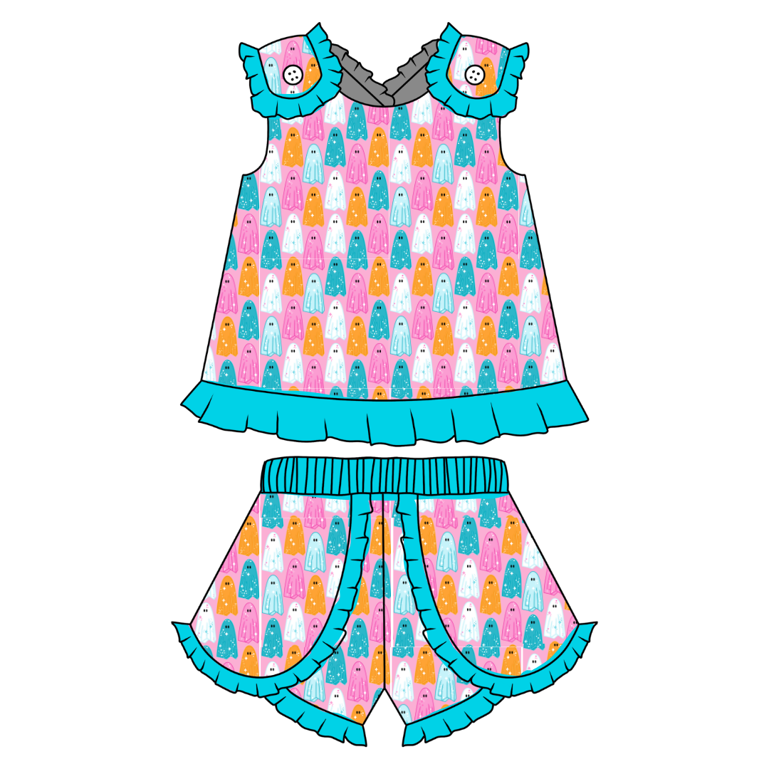 Lets Go Ghouls - Evie Tulip Short Set Knit - PRE ORDER