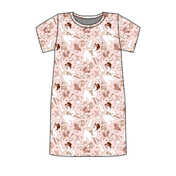Jolly Snowman - Pink Poppy Women's Lounge Dress - Bamboo - Pre Order - Christmas Special