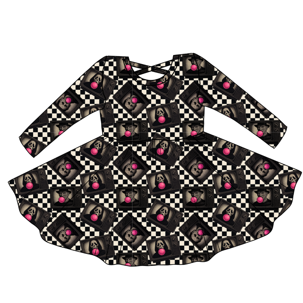 Bubblegum Fright Night - Violet Cross Back Long Sleeve Knit - PRE ORDER