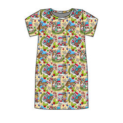 Paws & Claus Poppy Women's Lounge Dress - Bamboo - Pre Order - Christmas Special