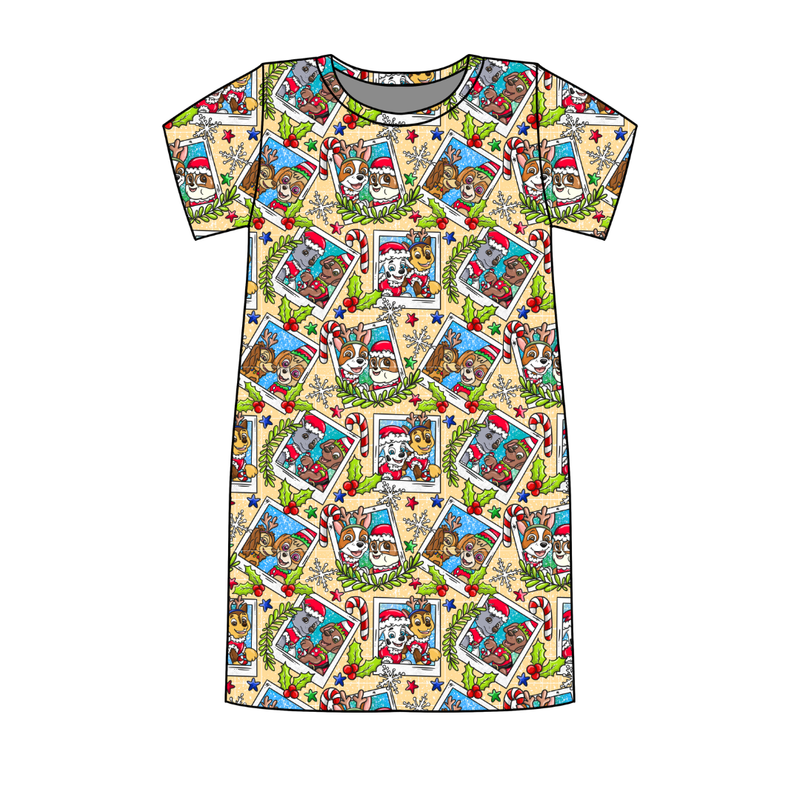 Paws & Claus Poppy Women's Lounge Dress - Bamboo - Pre Order - Christmas Special