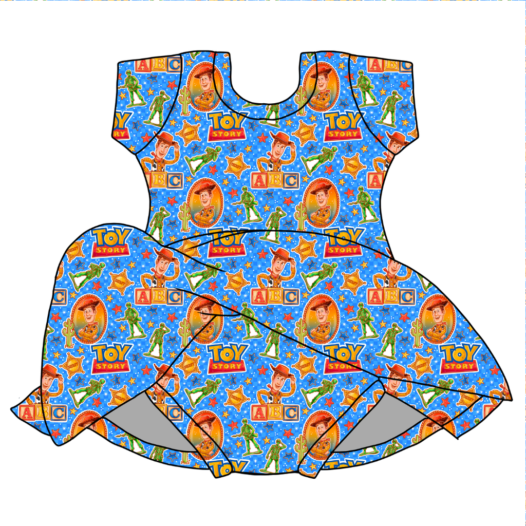Andy's Toys Chic Short sleeve Skirted Leotard Knit - PRE ORDER