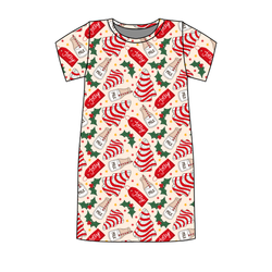 Tree Cakes Poppy Women's Lounge Dress - Bamboo - Pre Order - Christmas Special