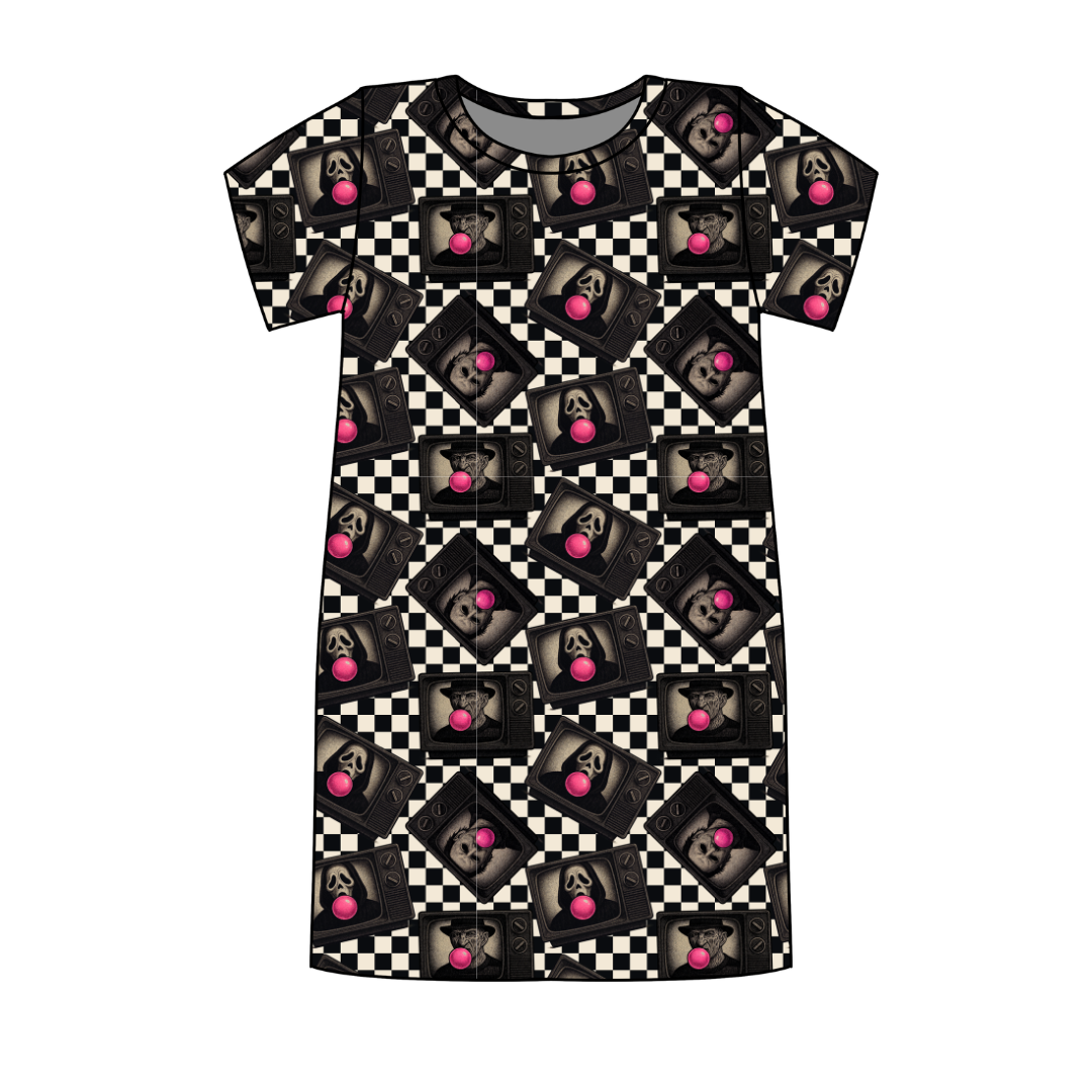 Bubblegum Fright Night Poppy Oversized Sleep Shirt Bamboo - Pre Order
