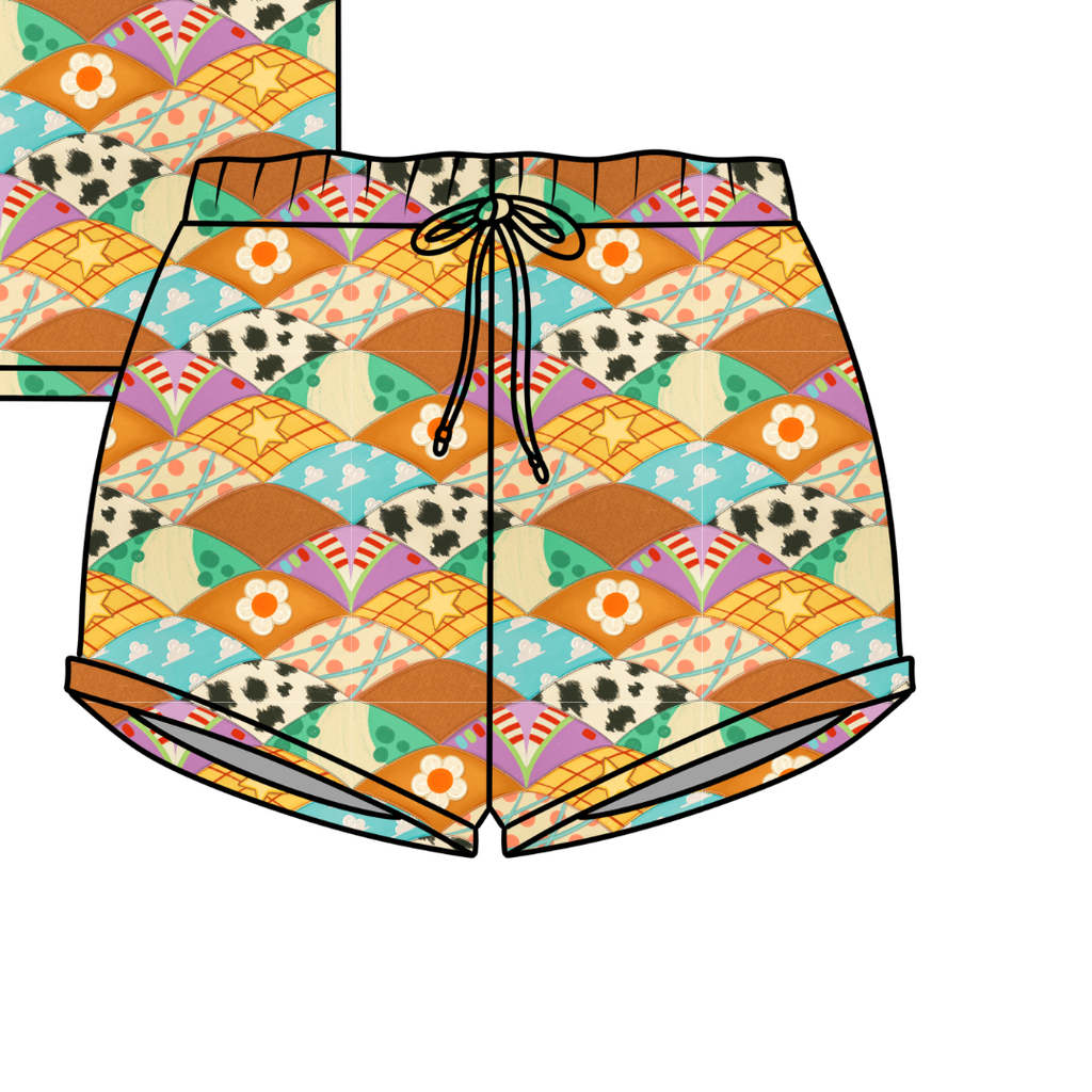 stitched in dreams Jazzy Adult Pajama Bamboo Shorts - Pre Order
