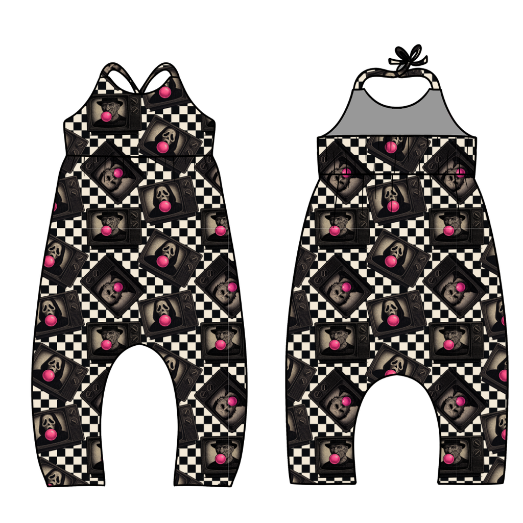 Bubblegum Fright Night - Brielle Halter Jumpsuit Knit - PRE ORDER