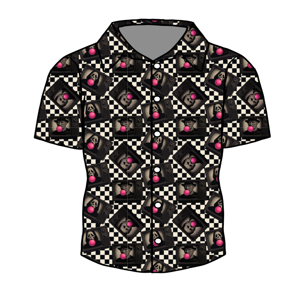 Bubblegum Fright Night - Twilight Men's Button Down Bamboo - Pre Order