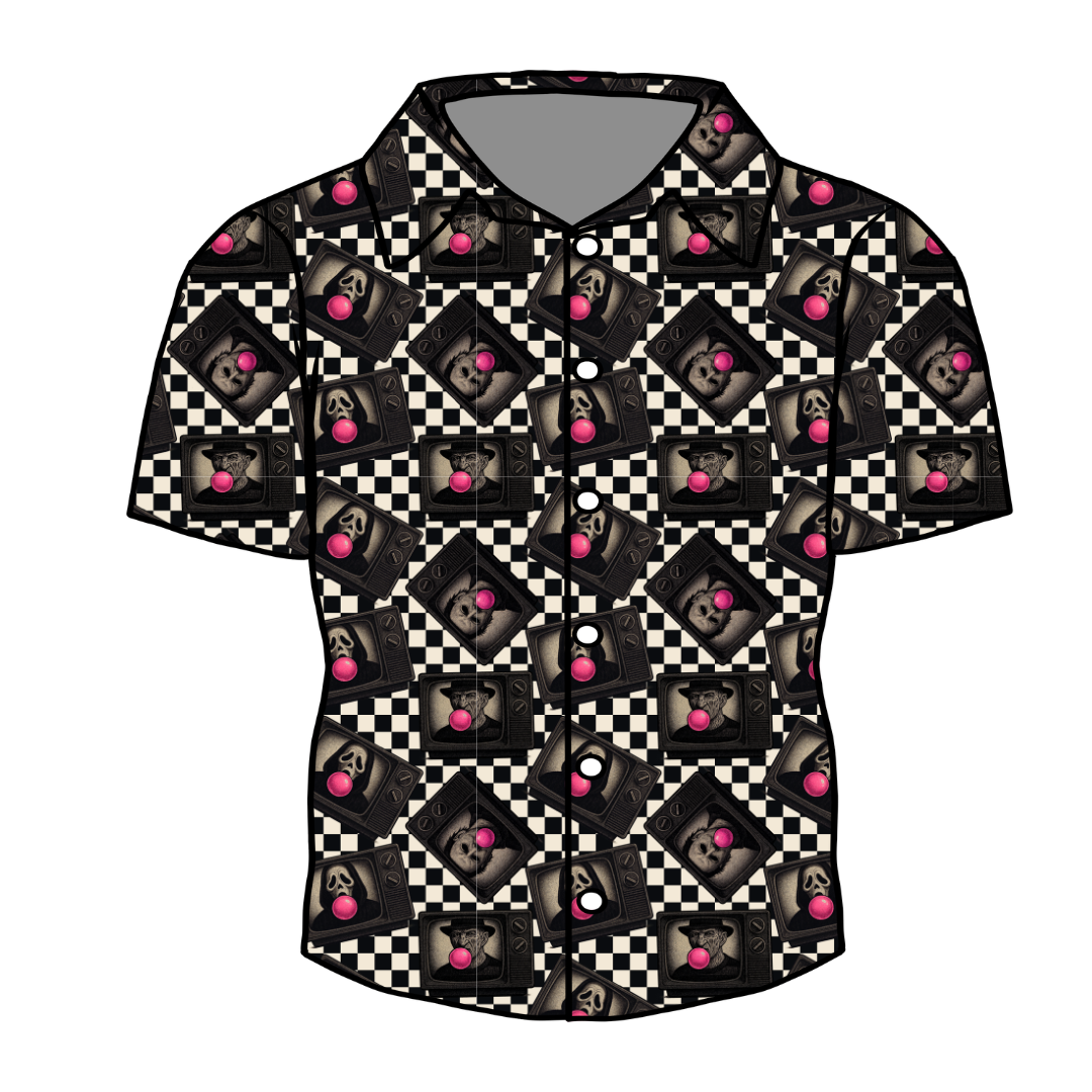 Bubblegum Fright Night - Twilight Men's Button Down Bamboo - Pre Order