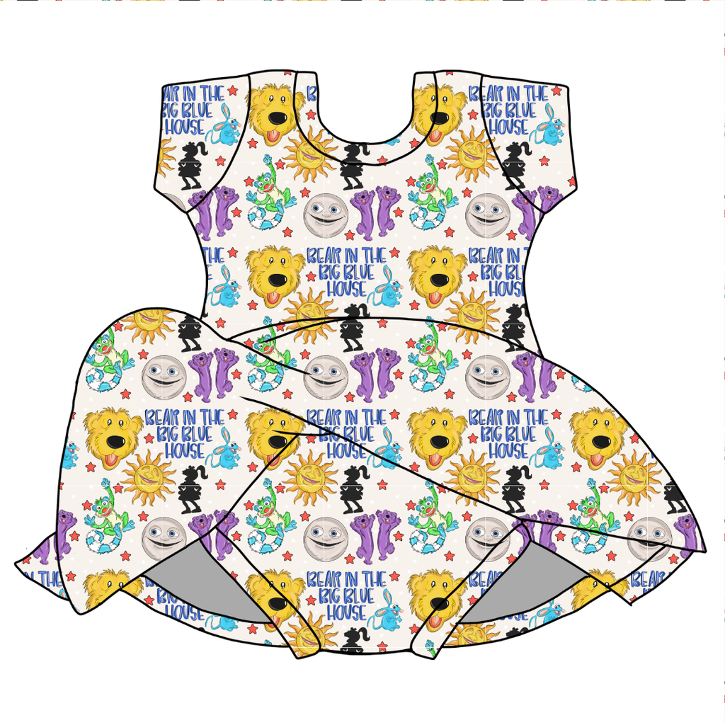The Big House Charming Short Sleeve Skirted Leotard - PRE ORDER