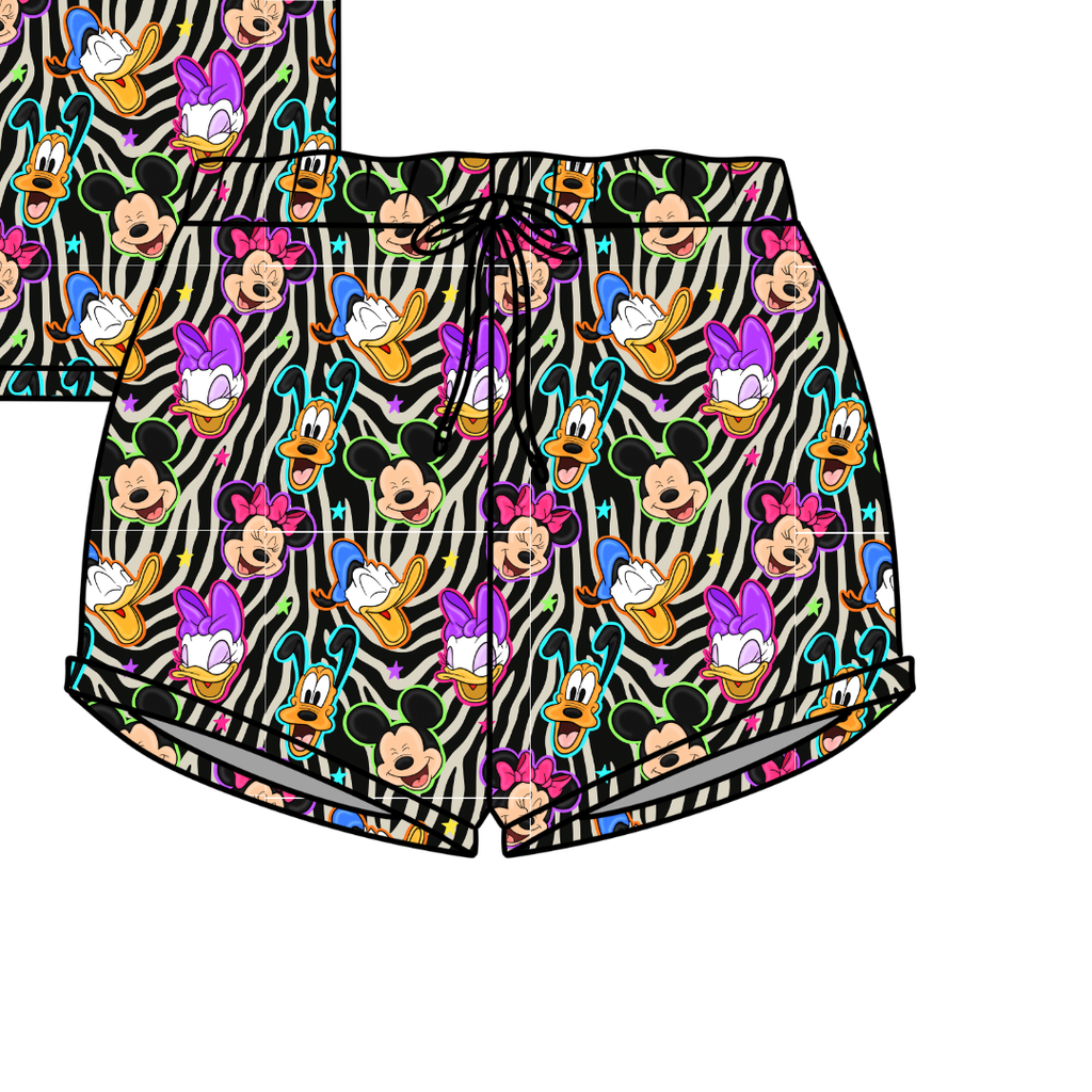 Throwback Crew Jazzy Adult Pajama Bamboo Shorts - Pre Order